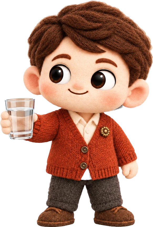 Buddy bringing you a glass of water