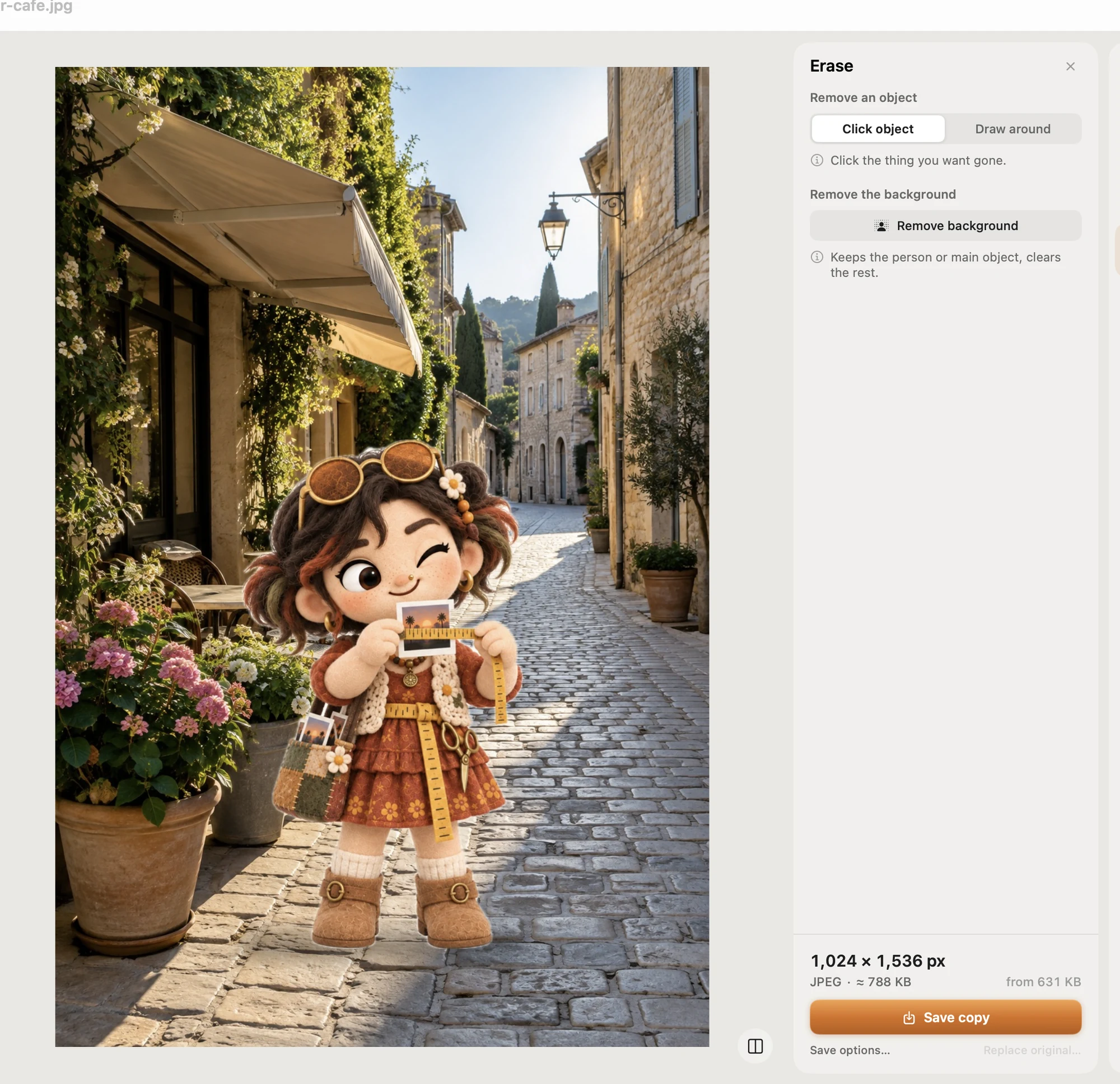 Pictailor app: Before